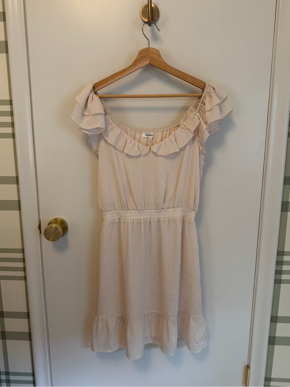 Heartloom Ivory Ruffle Off-Shoulder Dress